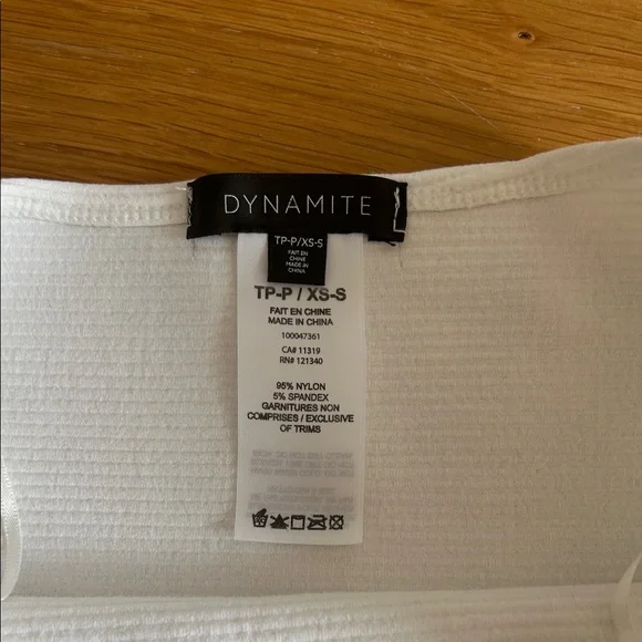 Dynamite White Ribbed Top - Picture 2 of 4